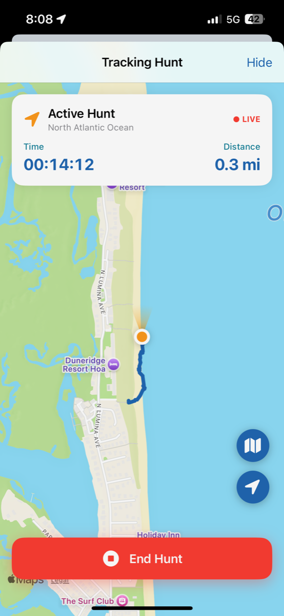 Hunt Tracking Screenshot
